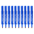 欧标（MATE-IST）B1524 大头油性记号笔塑料纤维蓝色1.5mm 10支/盒 1盒