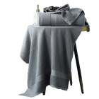 新亚 700×1400mm 高端商务纯棉柔软浴巾灰色 1条