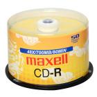 麦克赛尔 CD-R光盘刻录盘48速700MB12cm龙纹金盘 50片/盒 1盒