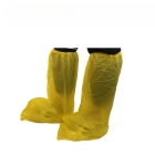 耐呗斯 NBSGBXT18 一次性防滑PVC鞋套高帮 黄色 2只/双 1双